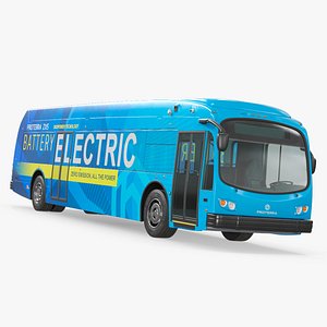 Proterra ZX5 Urban Electric Bus Simplified model