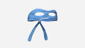 3D Turtle Ninja Mask 01 Blue - Bandana Character Design model