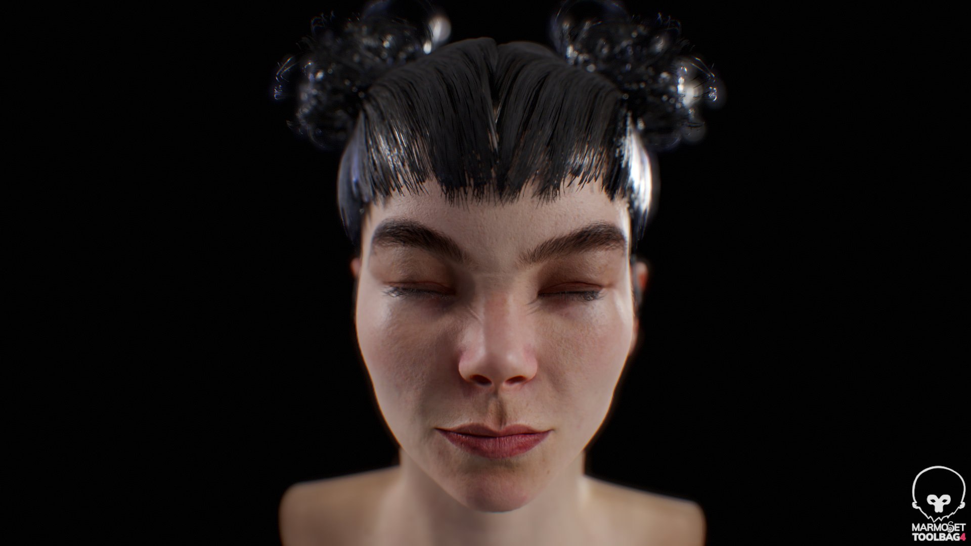 Bjork 1995 renderable Blend Shapes 3D model - TurboSquid 2019083