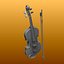 violin zbrush strings obj