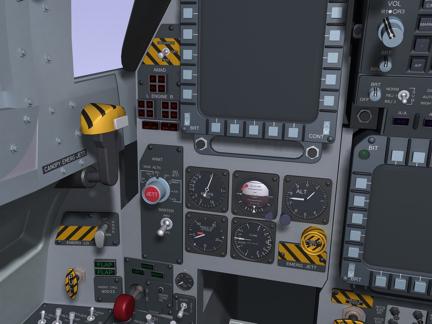 3d Model F-15e Cockpit