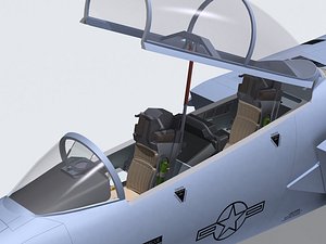 3d model f-15e cockpit