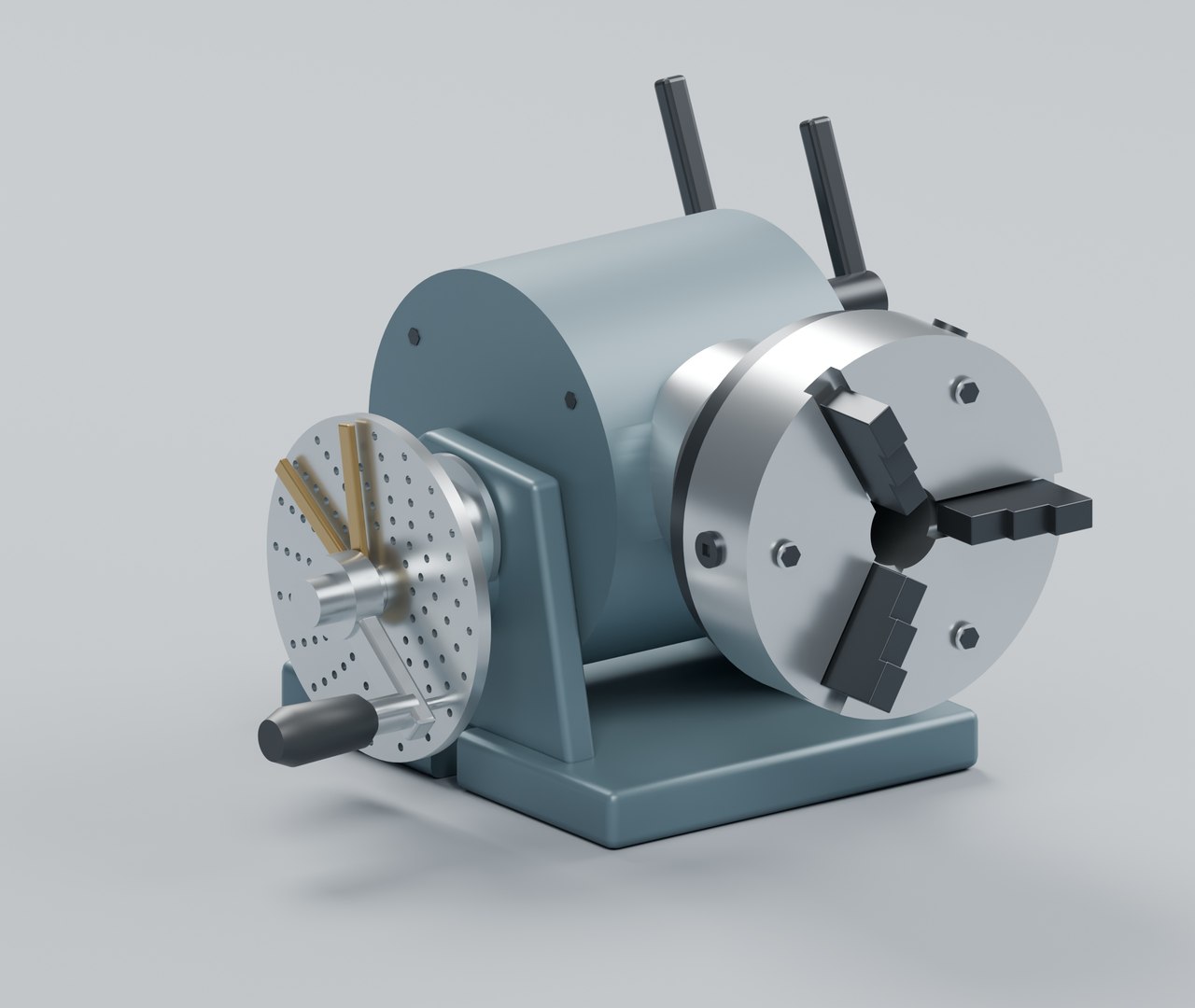 3D Universal Dividing Head with Three Jaw Chuck and Index Plate https://p.turbosquid.com/ts-thumb/M8/HiofaJ/Yz/01_hero/jpg/1793273337/1920x1080/fit_q87/61447e665249f72e95a63bac3e1ea1ecd04016d0/01_hero.jpg