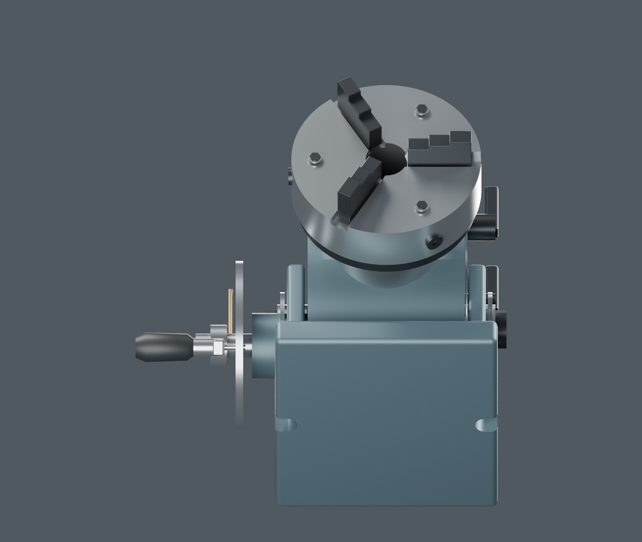 3D Universal Dividing Head with Three Jaw Chuck and Index Plate https://p.turbosquid.com/ts-thumb/M8/HiofaJ/ko/08_construction/jpg/1793273340/1920x1080/fit_q87/422bf46a5df40403249f5d278e0fb77b720a6642/08_construction.jpg