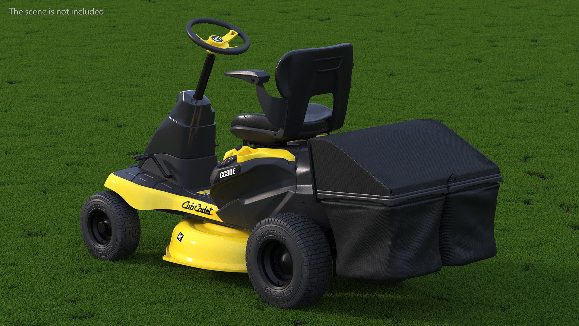Electric Rider Lawn-Mower Cub Cadet With Grass Collection Bag Rigged ...