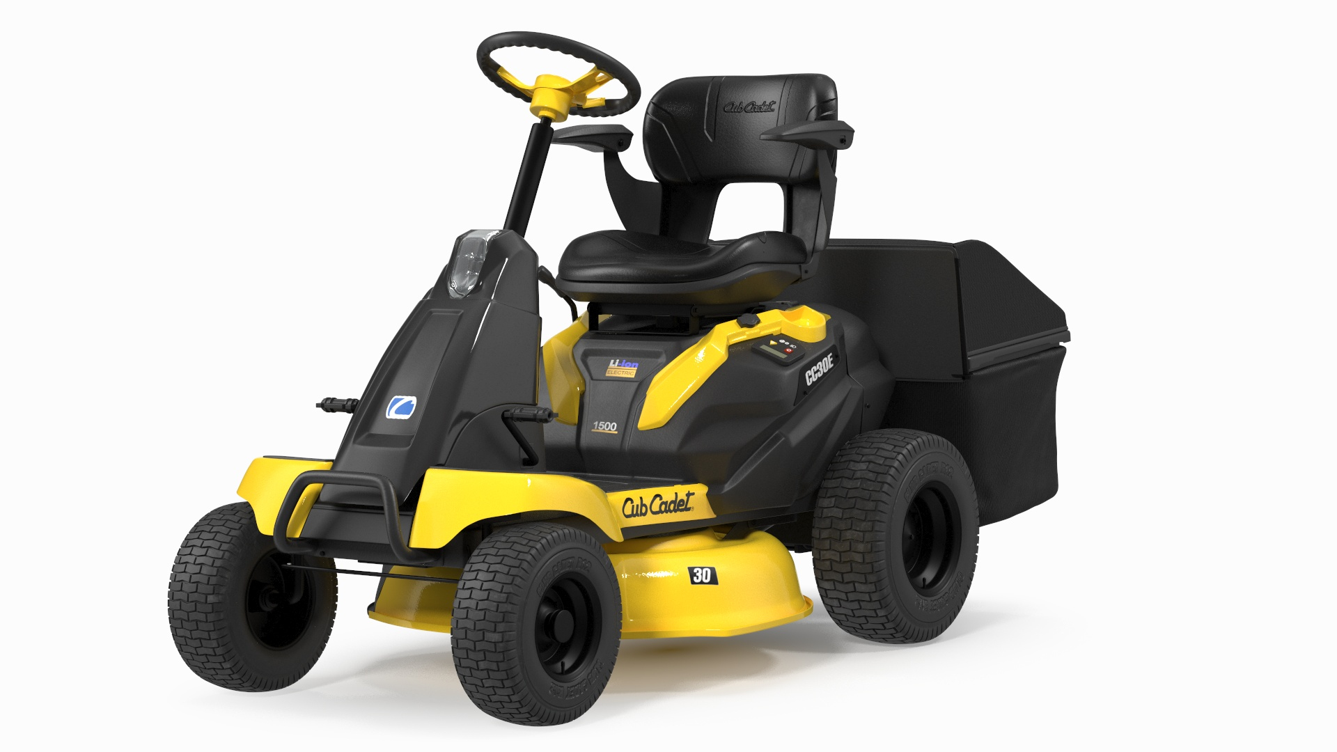 Electric Rider Lawn-Mower Cub Cadet With Grass Collection Bag Rigged ...