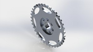 3D lightened flywheel model