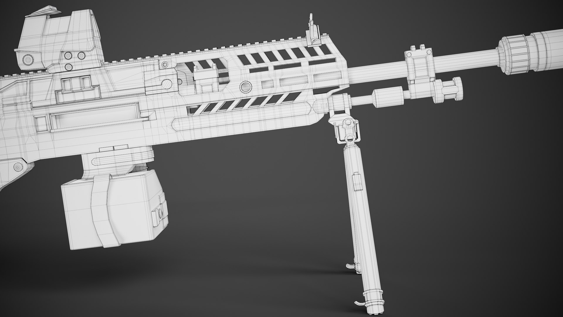 3D SIG Sauer XM250 Machine Gun 2022 model TurboSquid 1973067