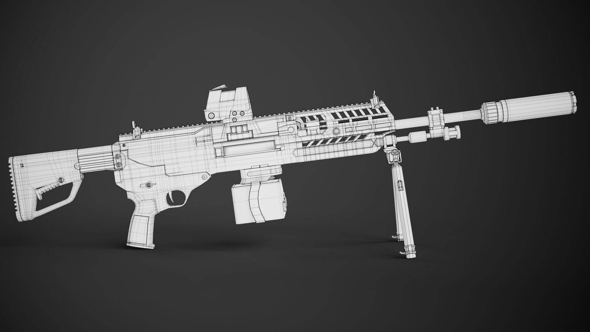 3D SIG Sauer XM250 Machine Gun 2022 model TurboSquid 1973067