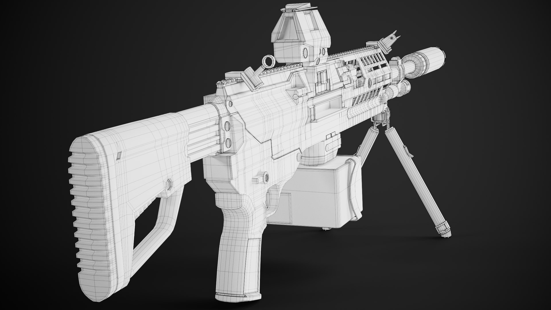 3D SIG Sauer XM250 Machine Gun 2022 model TurboSquid 1973067