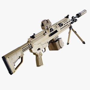 3D SIG Sauer XM250 Machine Gun 2022 model