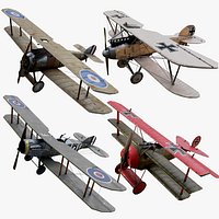 WW1 Aircraft Fighter Realtime Bundle