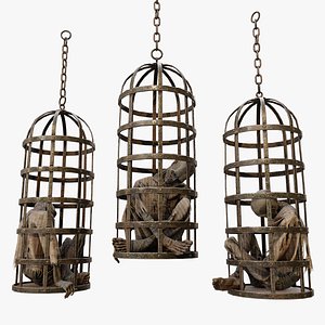 3D Prisoner Corpse in Cage 2