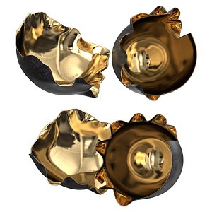 3D Sculpture golden shell model