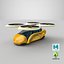 Sci-Fi Taxi Individuale Futuristico Aircraft Rig