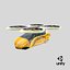Sci-Fi Taxi Individuale Futuristico Aircraft Rig