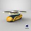 Sci-Fi Taxi Individuale Futuristico Aircraft Rig