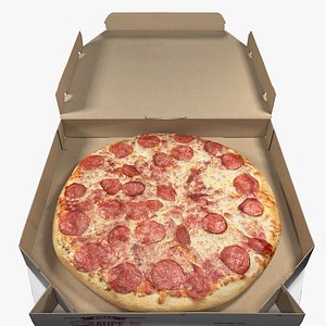 Pepperoni Pizza with Box