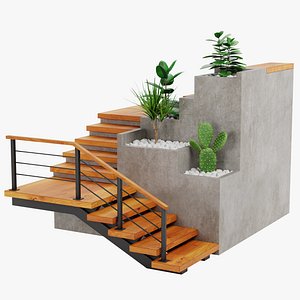 Staircase Corner with Plants