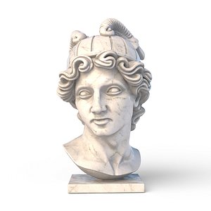 Greek god Hermes bust 3D model