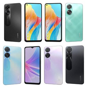 Oppo A58 And A78 4G 3D model