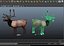 modelo de veado low poly game pronto