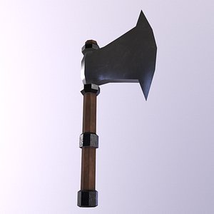 3D Ax  Game Ready  Low Poly PBR 3D Model model