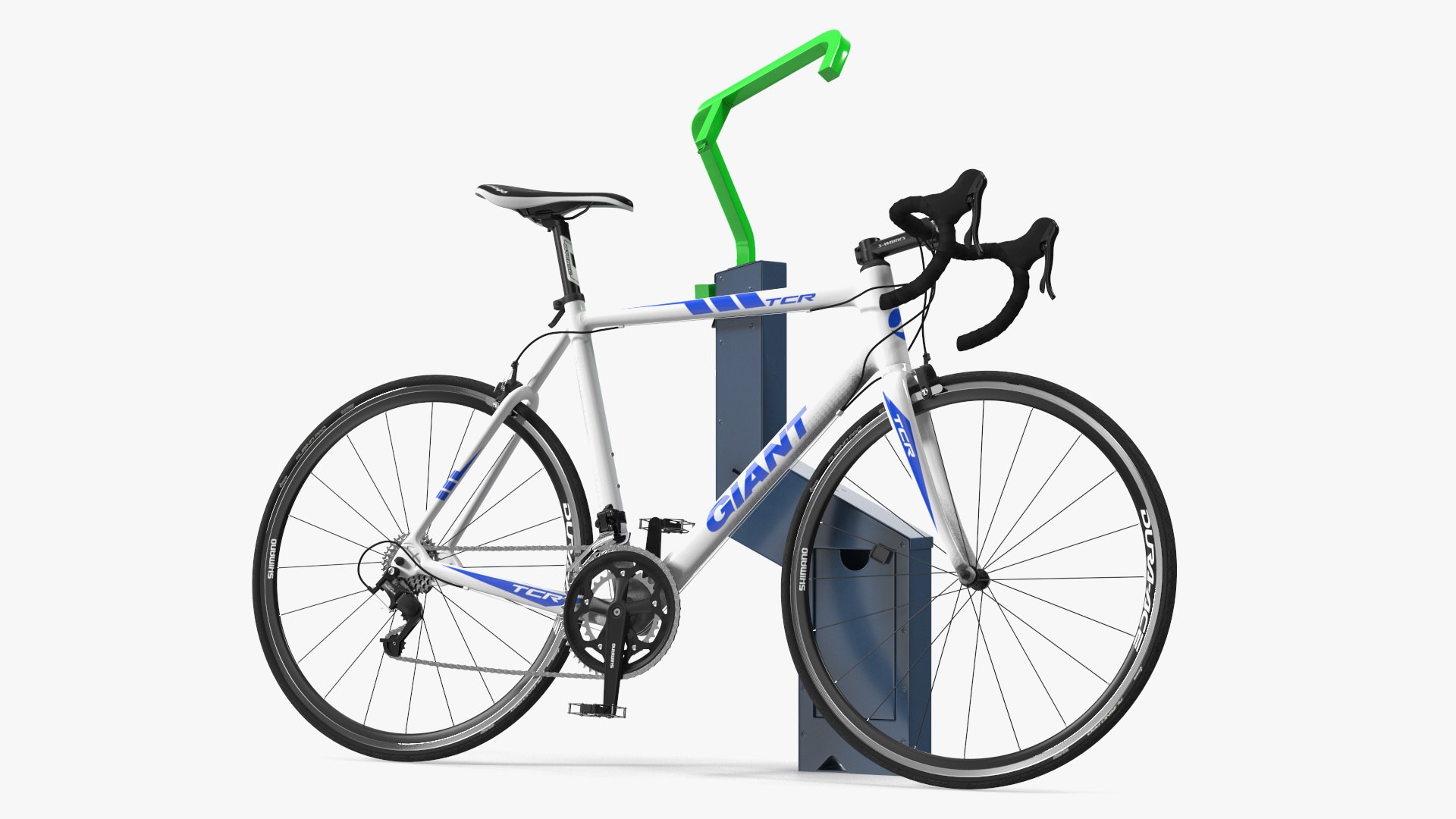 Road Bike Near Opened Bikeep Parking(1) 3D model preview