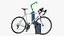 Bicicleta de carretera cerca del estacionamiento Bikeep abierto