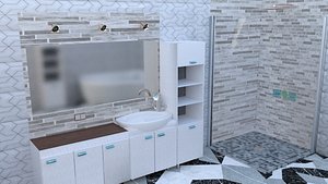 bathroom furniture bath 3D model