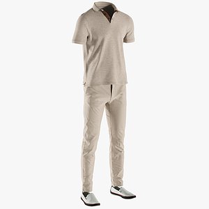 Men's Polo with Pants and Shoes 8