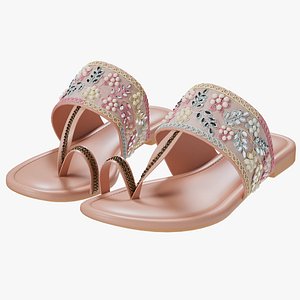 3D Women slipper 01