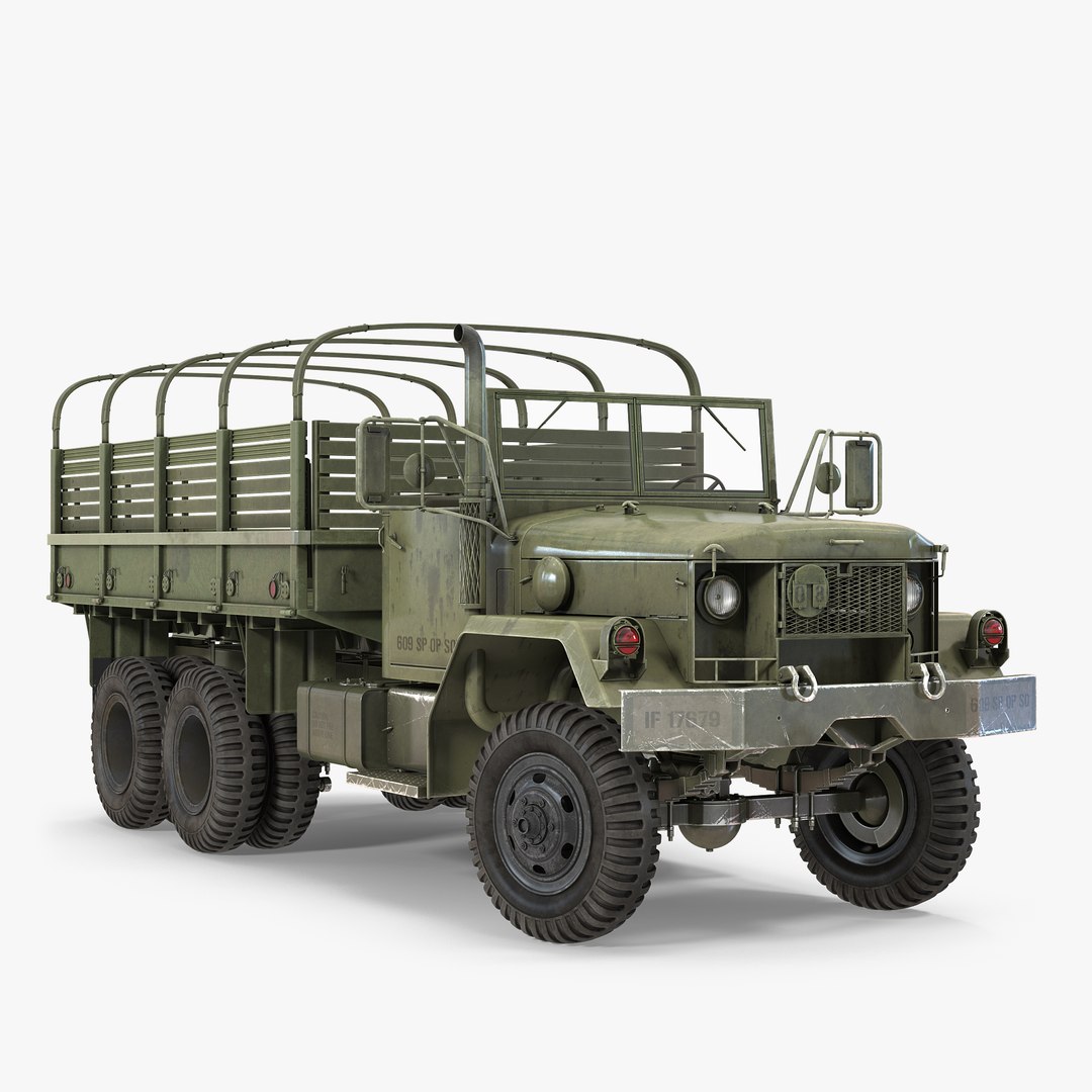 Cargo Truck M35 Rigged 3D Model 3D model preview