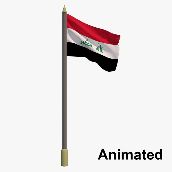 Irak Flagge - Irakische Republik - Animiert 3D-Modell - TurboSquid