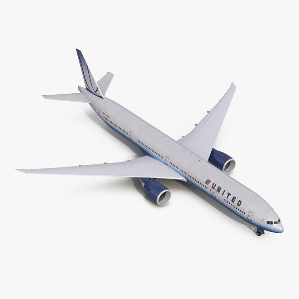 boeing 777-300 united airlines 3d max