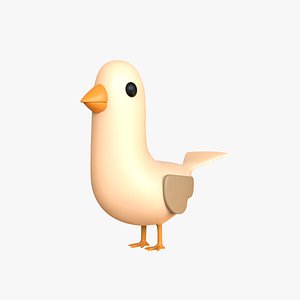 Low Poly - Cartoon Bird Rigged