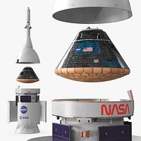NASA Orion Spacecraft Cutaway with Internal Systems