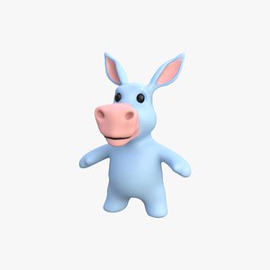 3D Little animal baby - Donkey cute - Animated