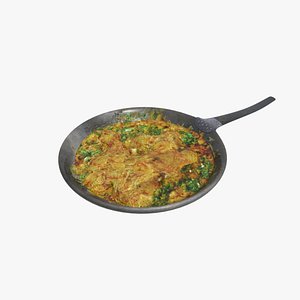 potato omelette 3D model