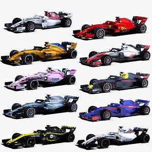 3D formula 2018 cars 1