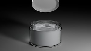Cosmetic Cream Jar 3D Model model