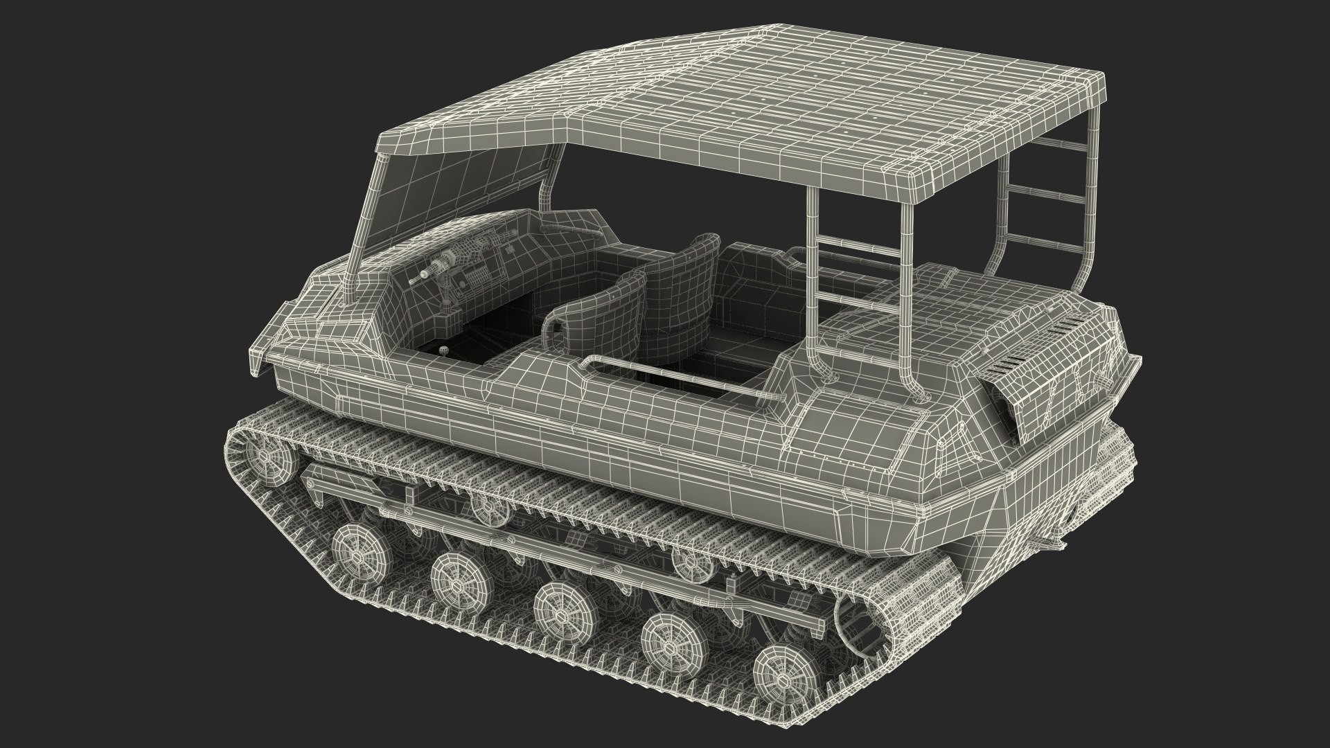 Old ATV Track Vehicle Rigged 3D model - TurboSquid 2003396