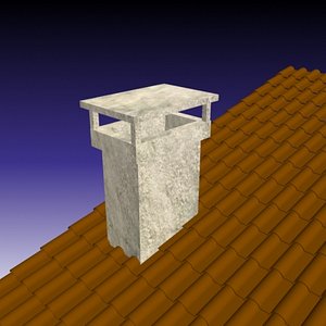 3d chimney house model