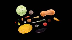 3D Vegetables Low Poly Pack  Extra model