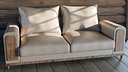 Rustic Leather 2-Seat Sofa - Country Upholstered Furniture