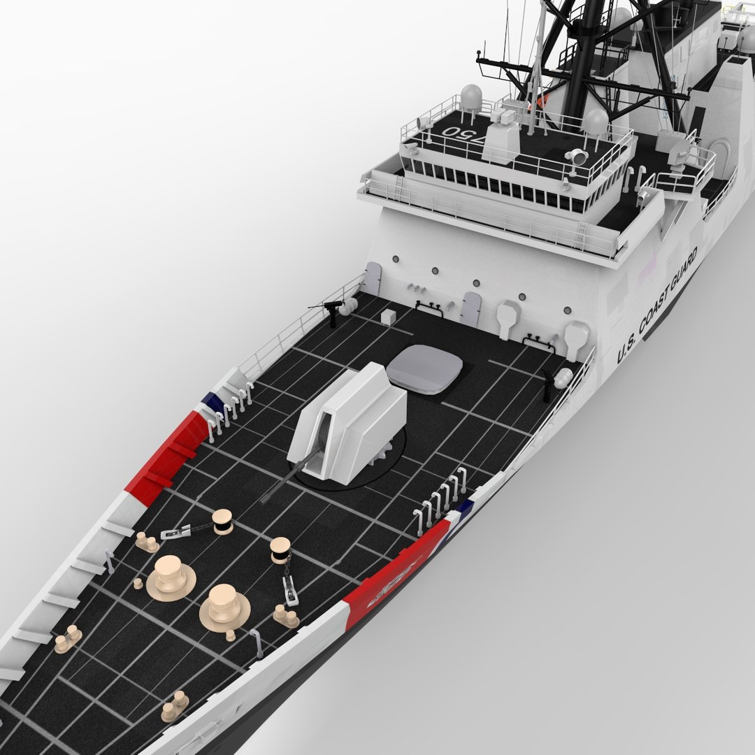 Coast Guard Cutter Ships 3d Model