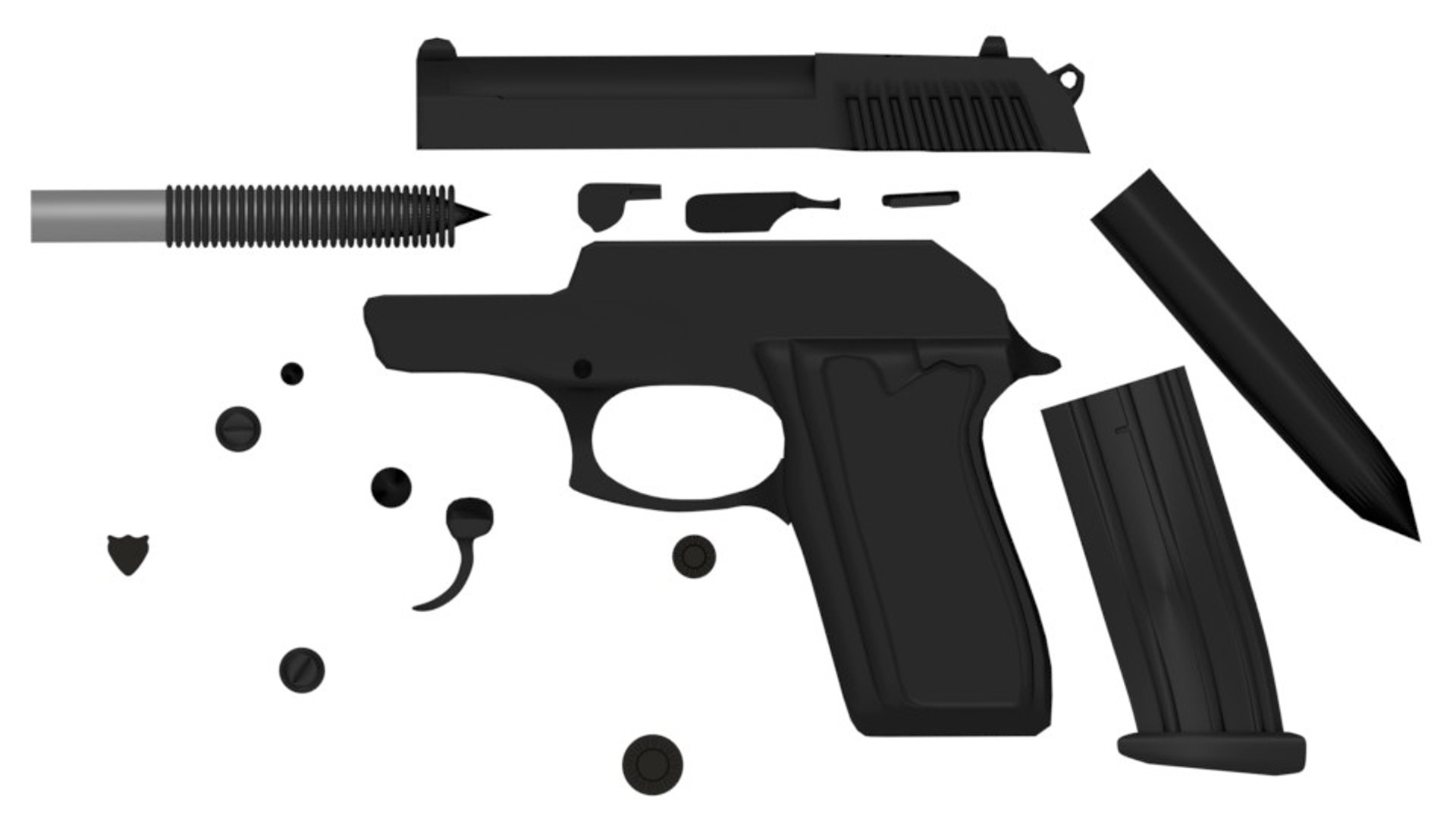 Pistol taurus 3D model - TurboSquid 1200960