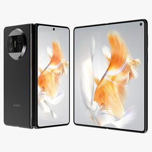 3D model Huawei Mate X3 Black