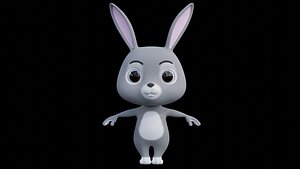 3D Cartoon Rabbit  model