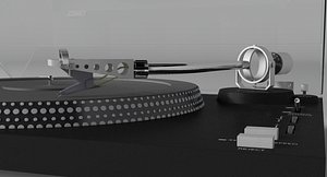 3D model vintage vinyl record player